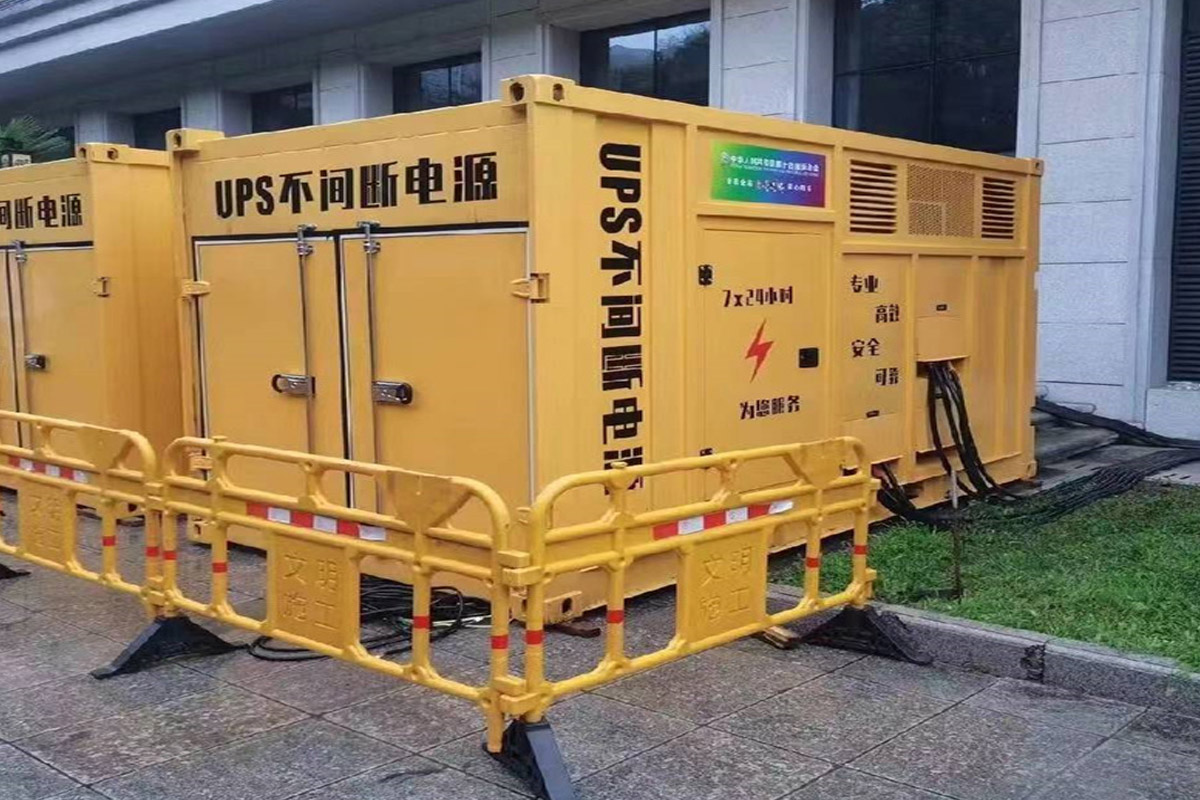 育才镇发电机租赁施工现场